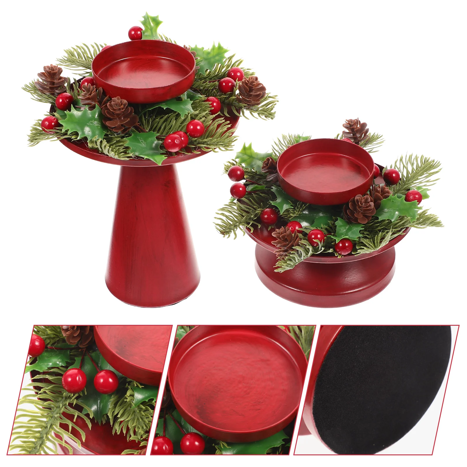 

Holder Christmas Tealightstand Candlestick Festival Iron Container Votive Metal Rings Adornmentgift Party Supply Desktop
