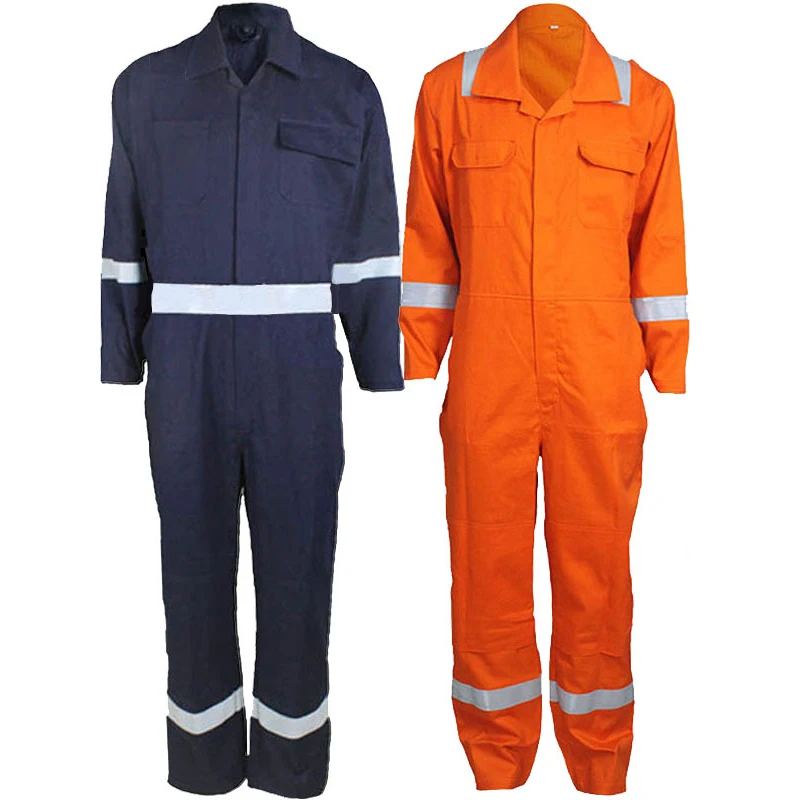 Men Cotton Work Coveralls Repairman Coveralls with Reflective Strip Working Uniforms Flame Retardant Clothing Thermal Insulation