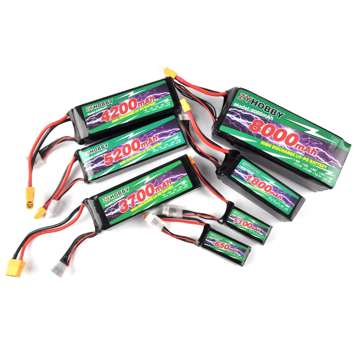 Фото ZYHOBBY 3S 4S 6S RC Lipo Батарея 11,1 В 14,8 В 22,2 В 1100 мАч 3700 мАч 5200 мАч 8000 мАч XT30 XT60 XT90 RC Запчасти для самолетов Вертолеты №5