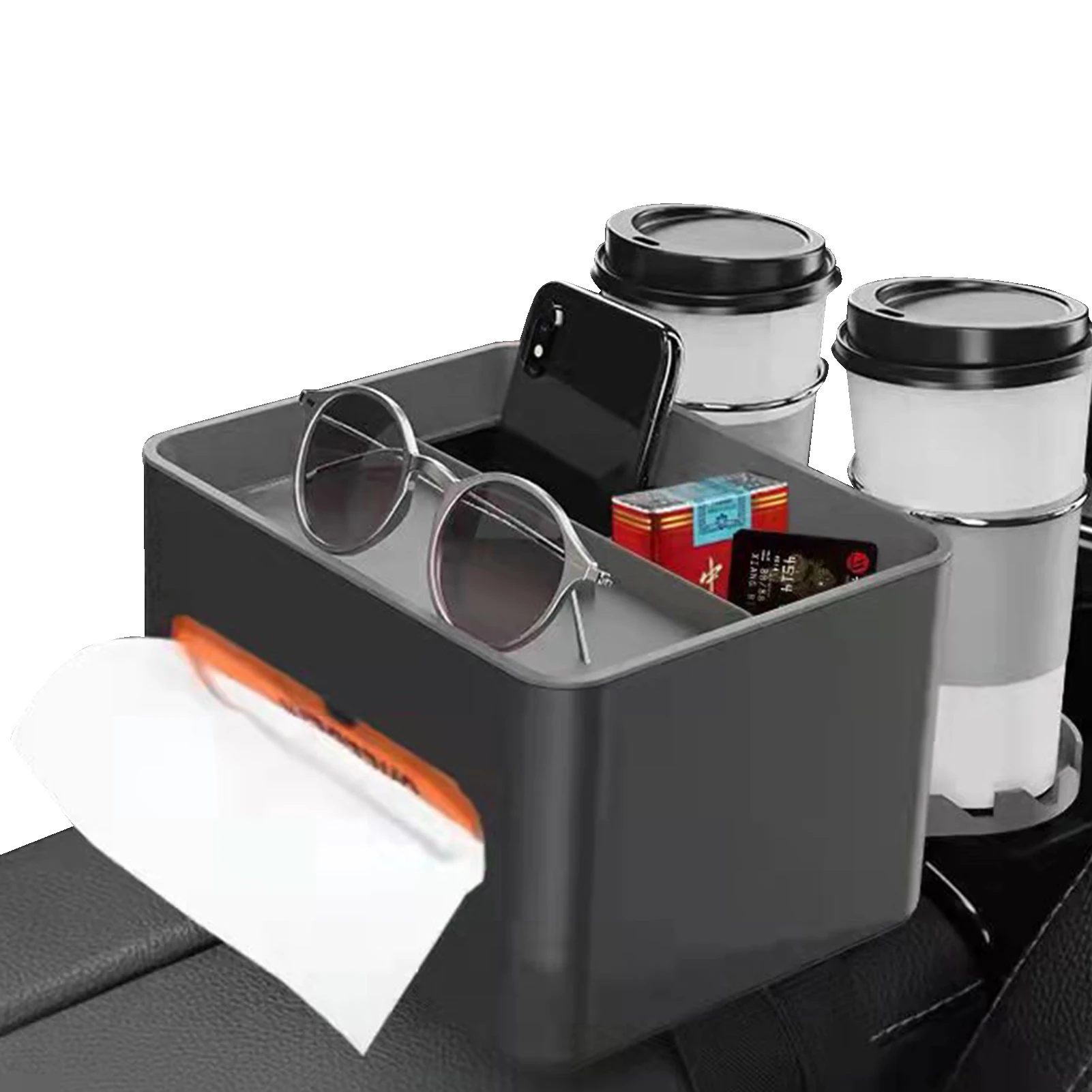 

Multi-function Car Tissue Box Cup Drink Holder Car Storage Box Armrest Organizers Cup Drink Holder Car Interior Stowing Tidying
