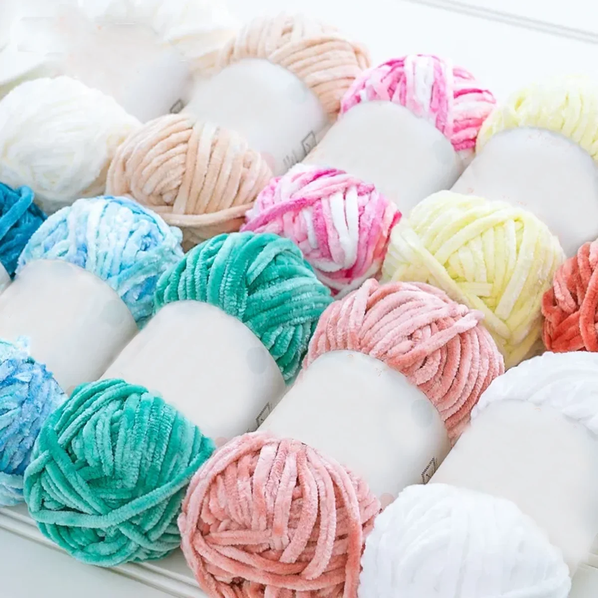 Мягкая бархатная пряжа для вязания свитера шарфа одеяла толстая крючком нитки 5