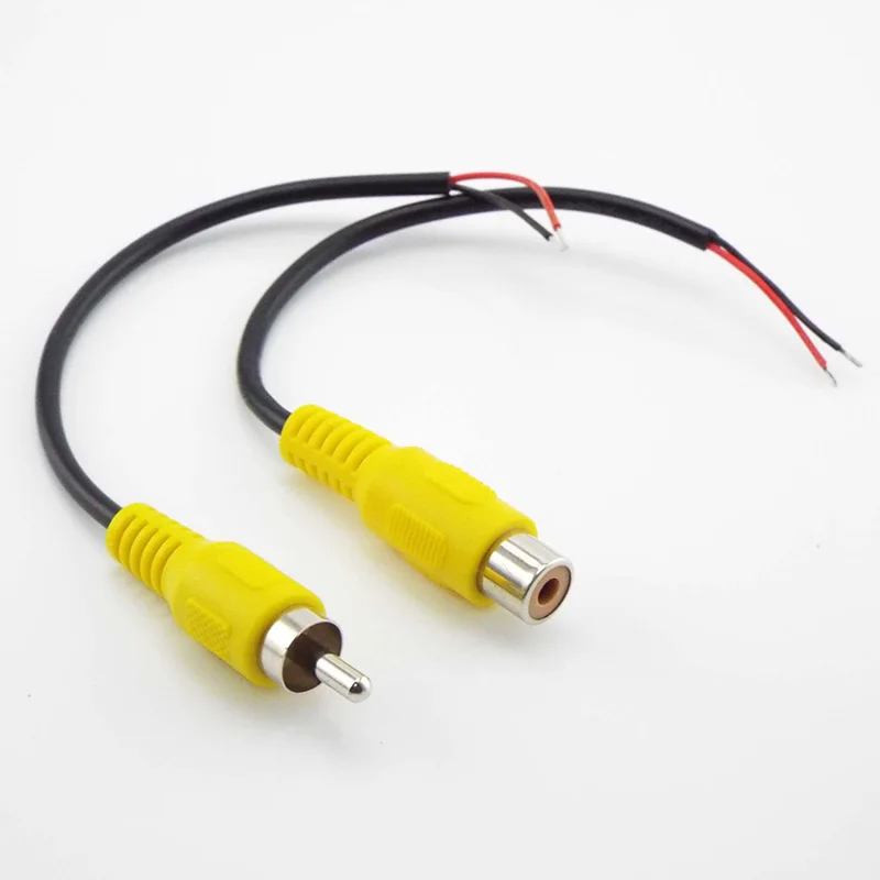 

15cm Car Rca Female / Male Audio Cable Av Single Single Video Stereo connector extension wire diy connectors