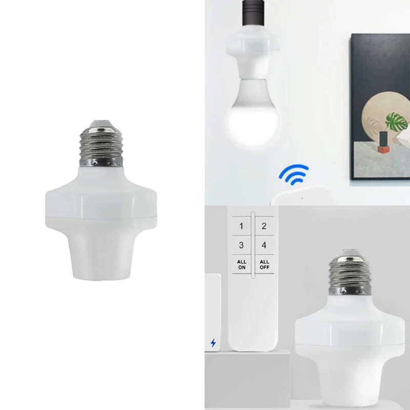

E27 Wireless Smart Light Bulb Adapter Lamp Holder Base ON/Off Switch Socket Holder For Ewelink APP Control Socket