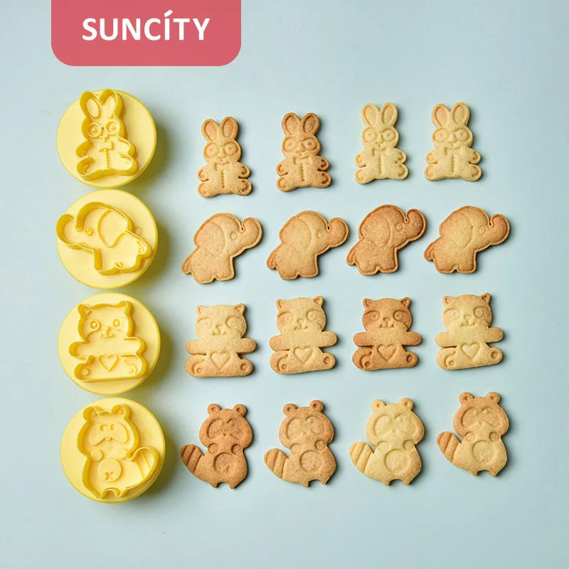 

4 шт./набор, ремешок для печенья с животными