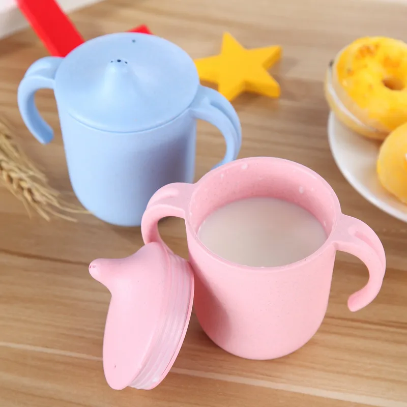 

baby Children's Duckbill learning cup With handle Kindergarten baby cup with cover for preventing leakage and falling