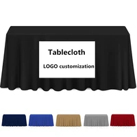 hotel tablecloth solid color plain advertising ibm tablecloth customized banquet meeting table skirt rectangle table cover
