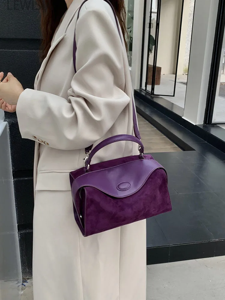 

LEWISIA 2023 Autumn/Winter New Design Luxury Frosted Cowhide Women's Large Capacity Handbag Single Shoulder Crossbody Girls'Bag