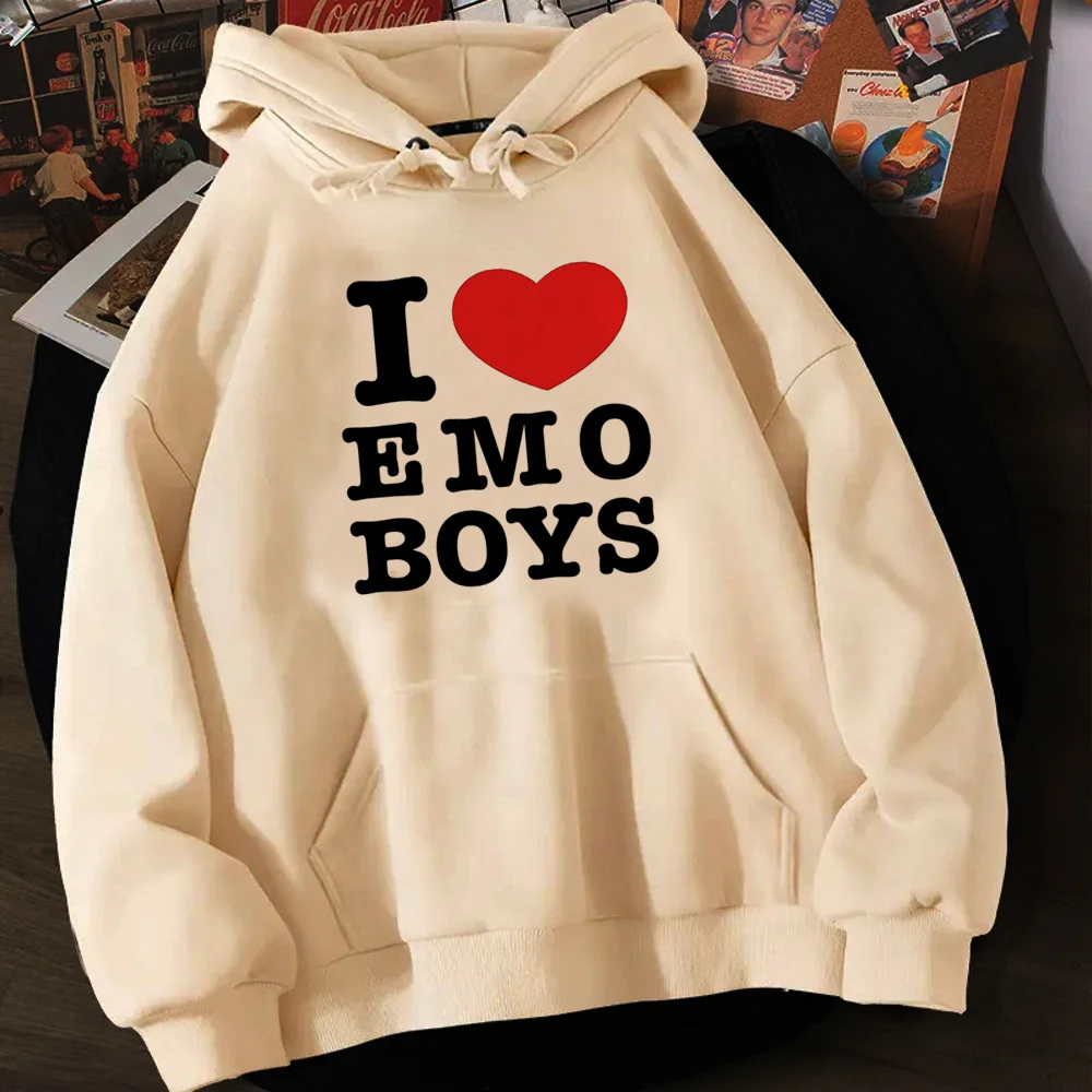 

Женский зимний свитер с капюшоном i love emo boys