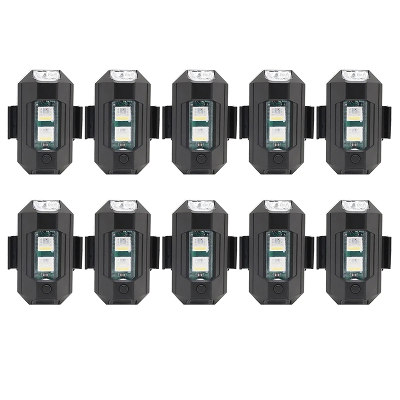 

10 шт. светодиодные сигнальные лампы для предотвращения столкновений USB Перезаряжаемый стробоскоп сигнальный сигнал для автомобиля велосип...
