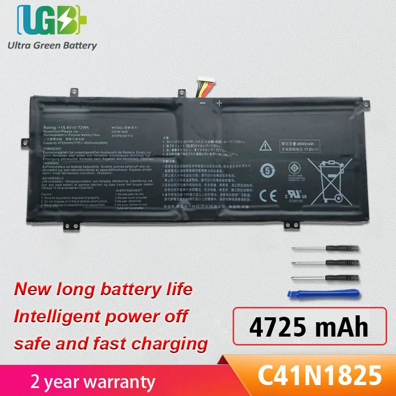 UGB New C41N1825 Battery For Asus VivoBook 14 X403FA ADOL14F ADOL I403FA I403FA-2C ADOL13U/F 403FA-EB 72Wh 15.4V