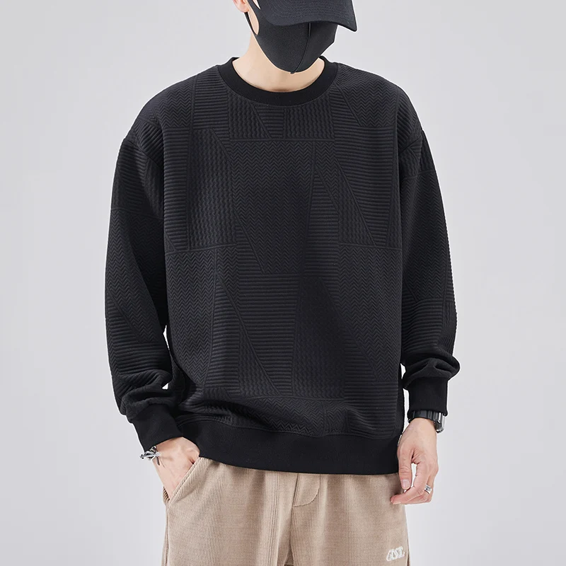 

Autumn Sweatshirt Men 2023 New Casual Hoodies High Streetwear Mens Solid Harajuku Sweatshirts Male Pullover Tops Clothing B163