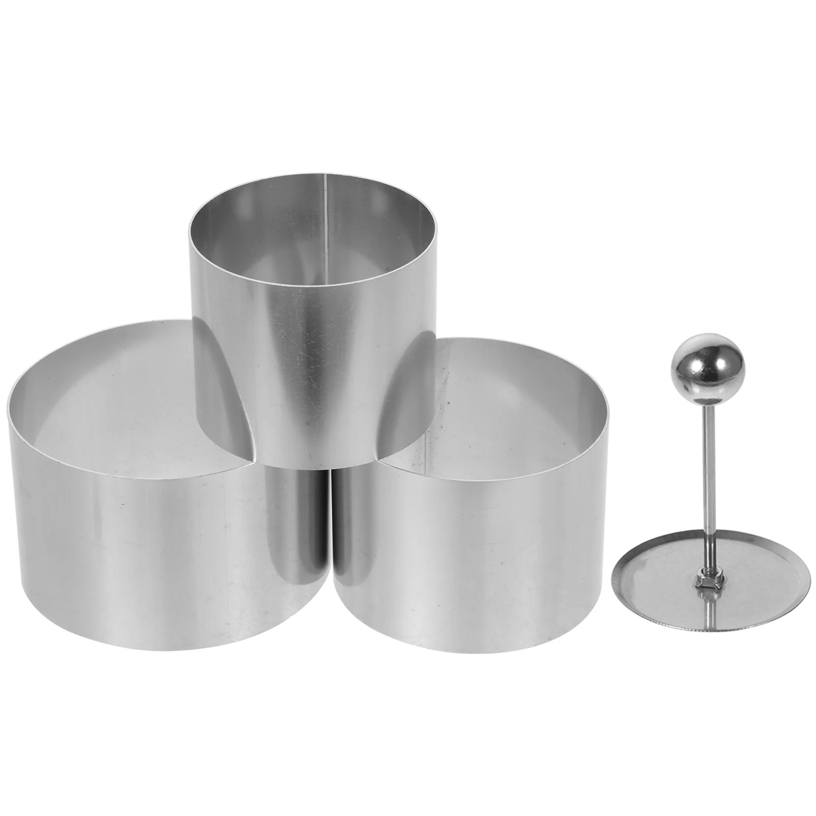 

3 Pcs Three Piece Suit Stainless Steel Swing Plate Molding Mini Kitchen Utensils Cake Baking Tools Supplies