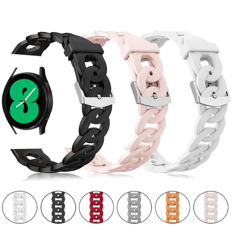 

20/22mm Women Strap For Samsung Galaxy watch 5/4 44mm 40mm/5 pro 45mm/Classic 46mm 42/Active 2 sport Silicone smartwatch bracele