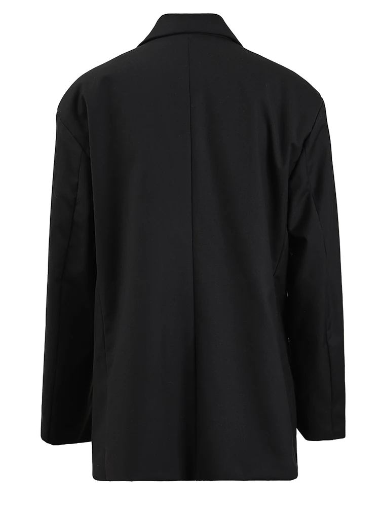 Женский стеганый Блейзер ZMEENNA черный пиджак большого размера с длинными рукавами