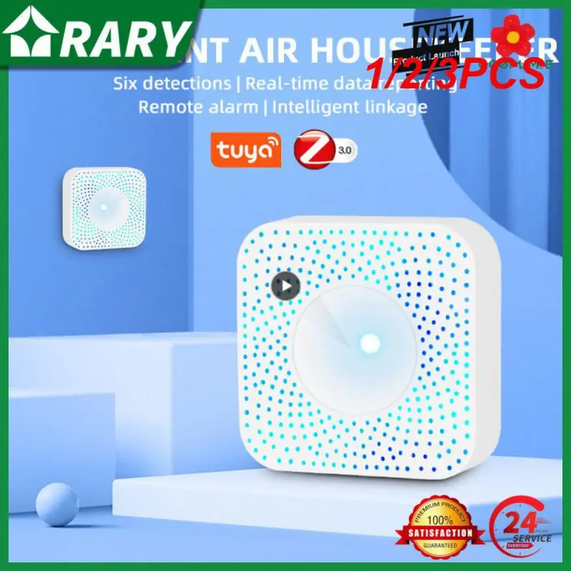 

1/2/3PCS Aubess Tuya Zigbee Smart Air Box Sensor For PM2.5/Formaldehyde/VOC/CO2 Temperature Humidity 6 In 1 Work With