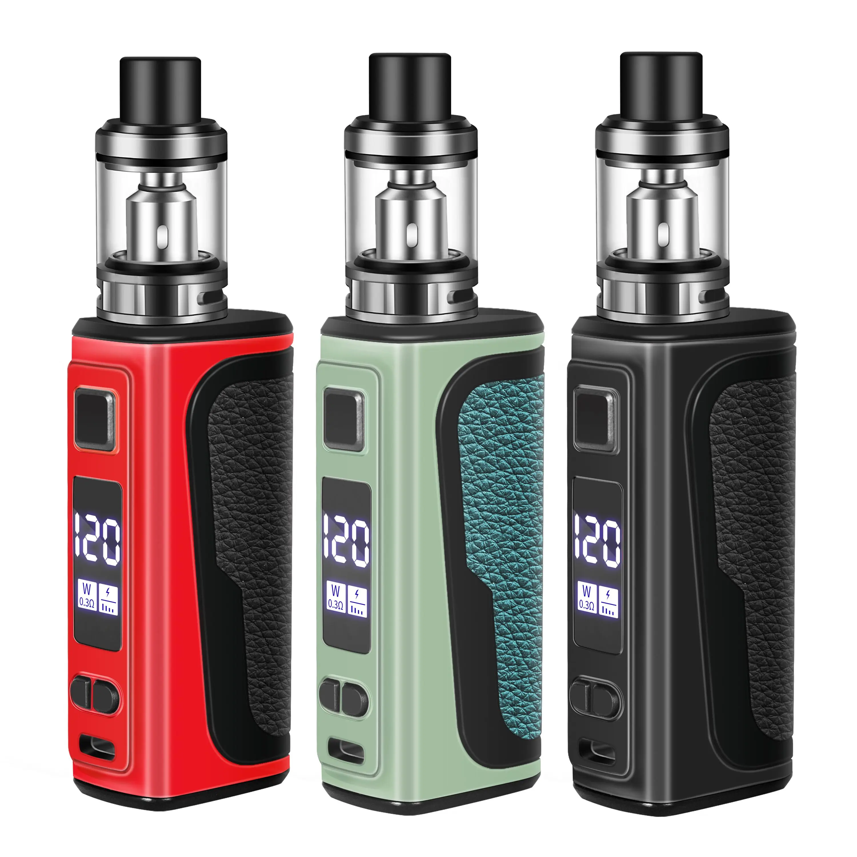 

Electronic Cigarette Vape E5 120W Box Mod Vape Kit 1800mah Build-in Battery 2.0ml Tank OLED Screen Vaporizer Shisha E Cigarette