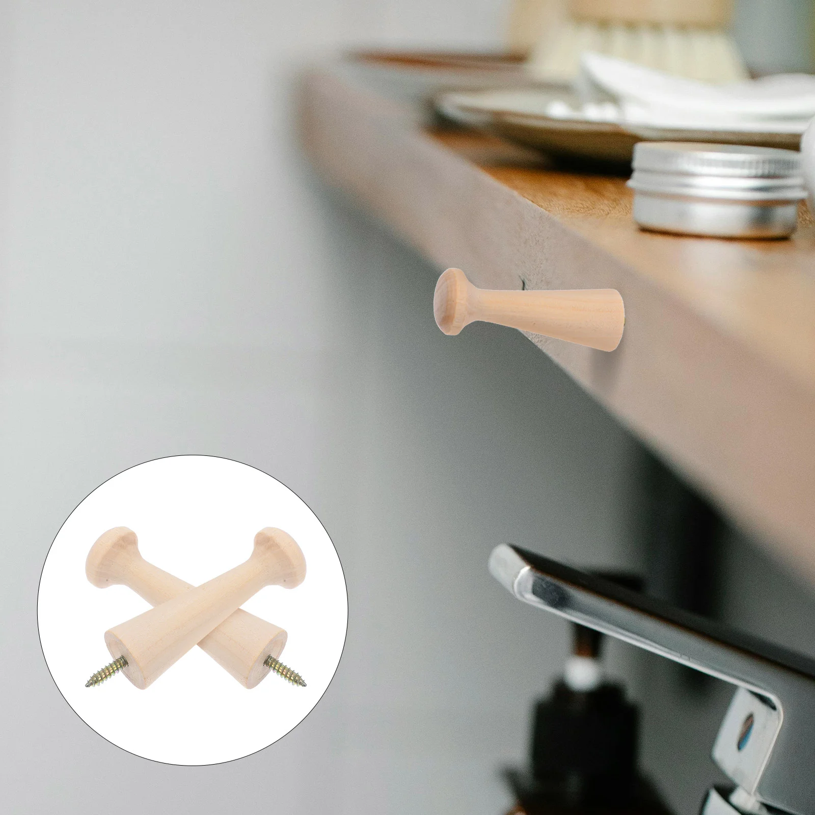 10 шт. потолочные вешалки крючок из цельного дерева деревянные настенные колышки