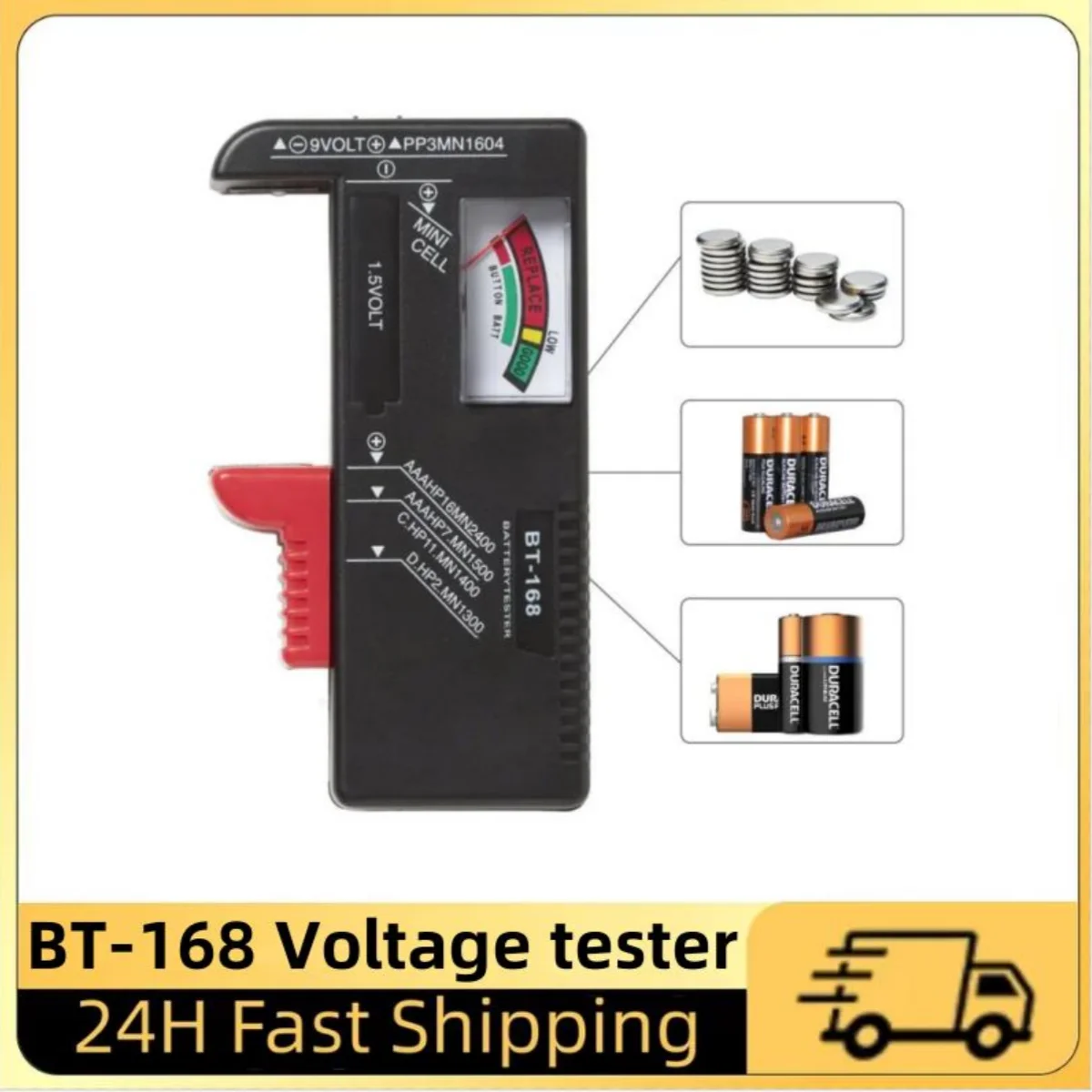 AA/AAA/C/D/9 В/1 5 В Baterai Tombol Универсальный Sel Kode Warna Meter Мужской определение напряжения