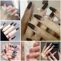 long false nails tips for nails fingernails acrylic fake nails art artificial nails leopard design women nail supplies extension