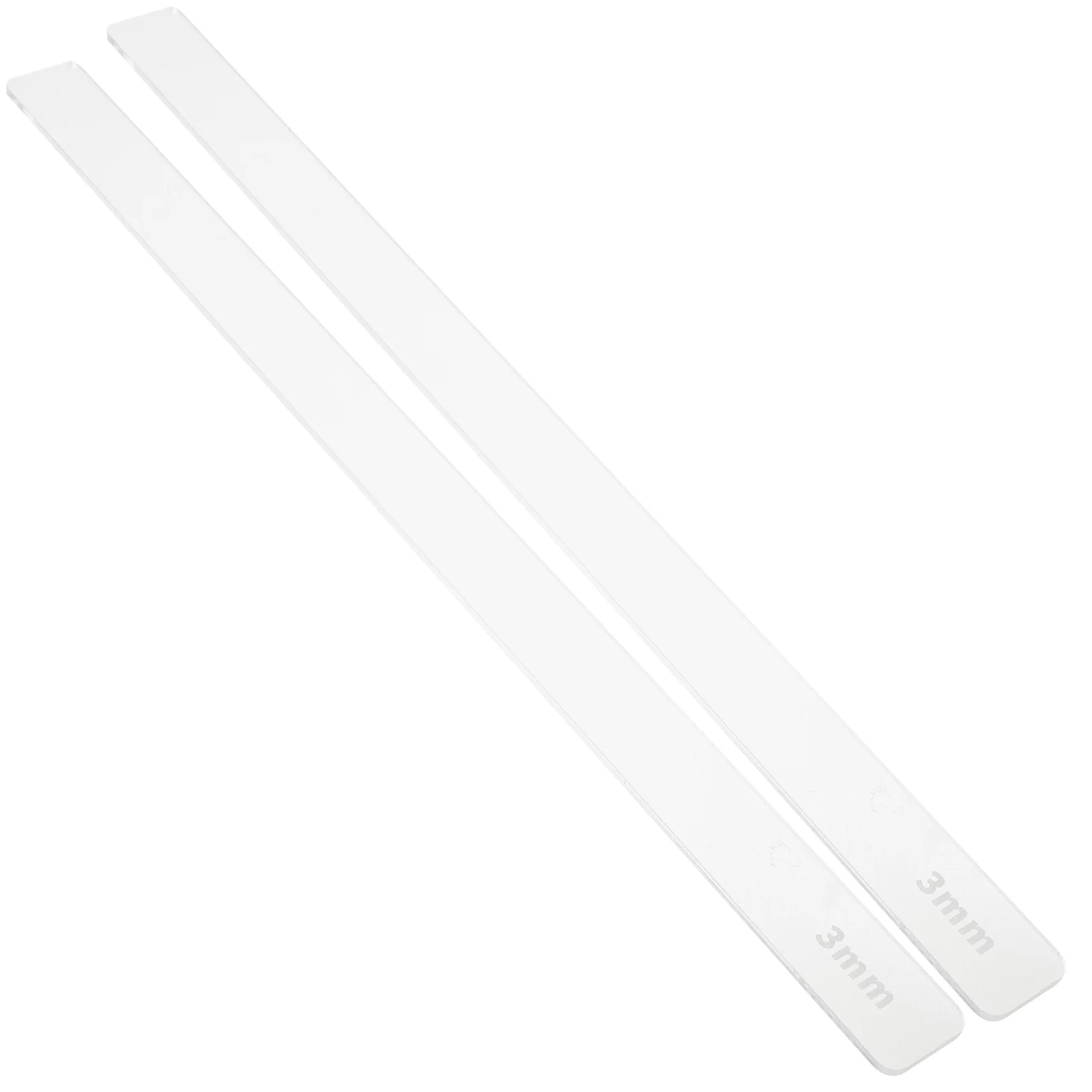 

2Pcs French Rolling Pin Sticks Acrylic Baking Ruler Acrylic Flat Ruler for Dough Thickness