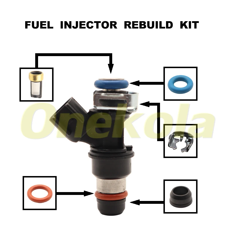 

Fuel Injector Service Repair Kit Filters Orings Seals Grommets for Chevy GMC Buick 6.2L 217-1621 12580681 83211203 2171621
