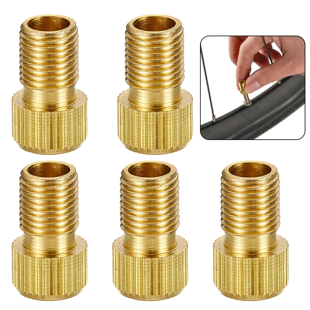 

5 шт. латунный адаптер клапана Presta, велосипедная горная велосипедная трубка, фотоконвертер, велосипедные аксессуары, велосипедные запчасти
