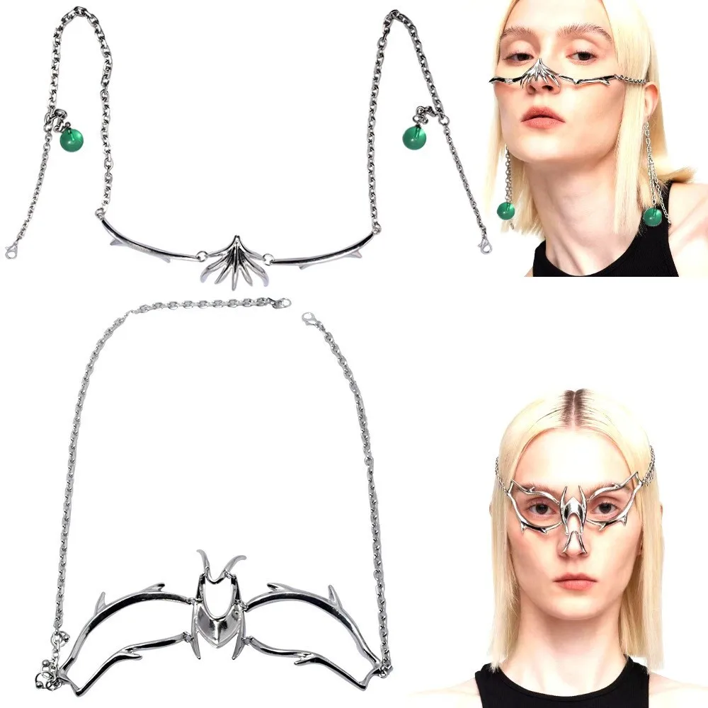 Панк-маска Чужой жидкий декор для лица Украшение носа Механическое лезвие крови