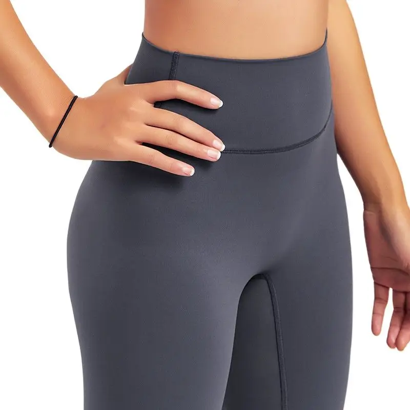 

2022 Summer New Yoga Pants Women High Waist Belly Fitness Pants Bottoming Sports Legging Nylon + Spandex Slim Fit Tights