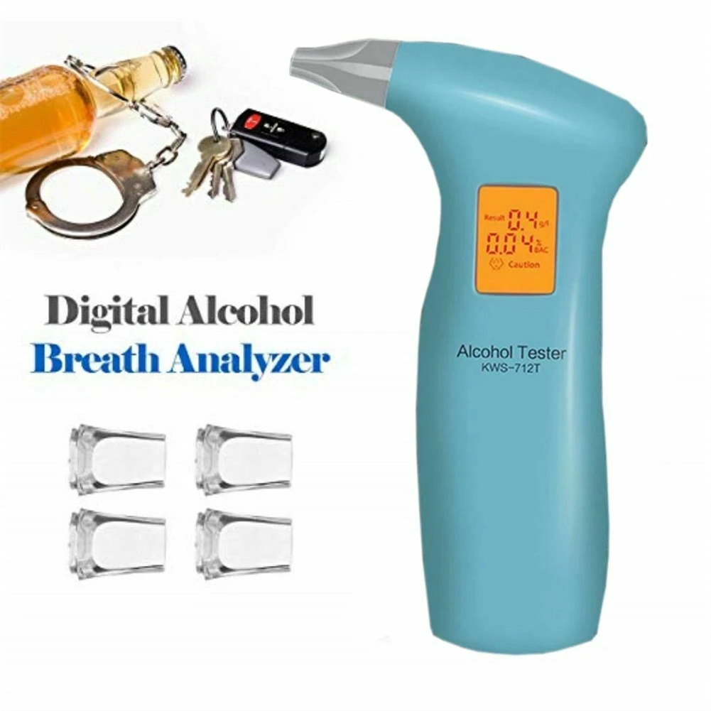 

Drunk Tester Breathalyzer 113x64x26mm 6pcs/set Blue/Black Digital Tester