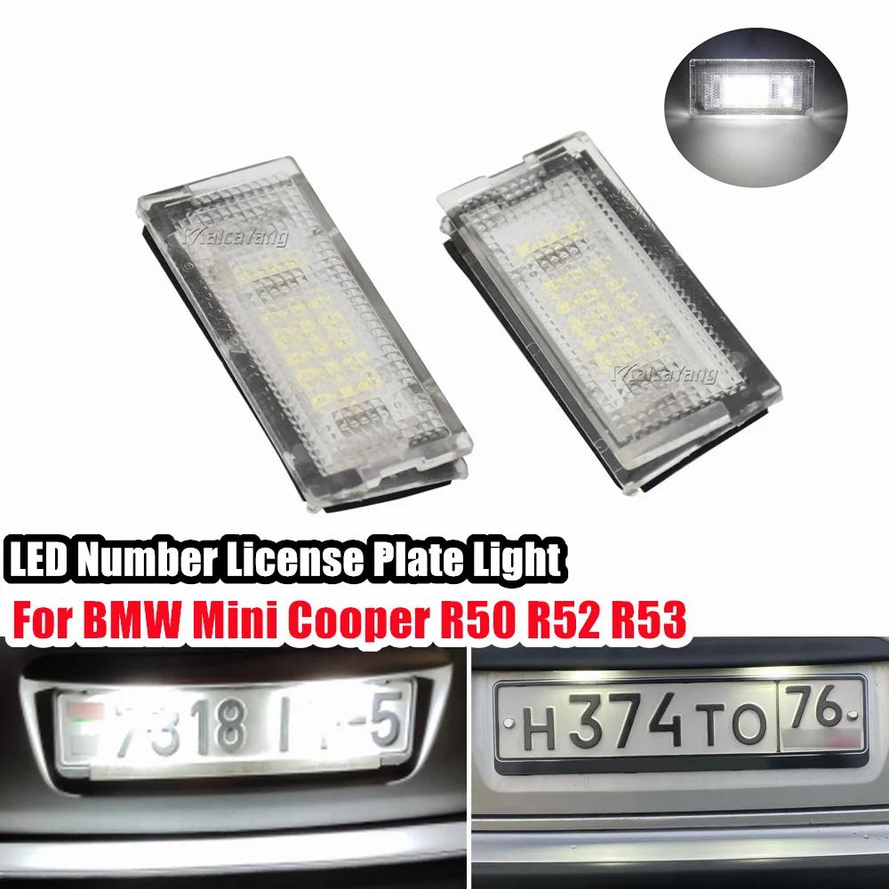 

2PCS White No Error Led Number Lamp License Plate Light For Mini Cooper R50 R52 R53 BMW 3 Series E46 323i 328i 325i 330i 325xi