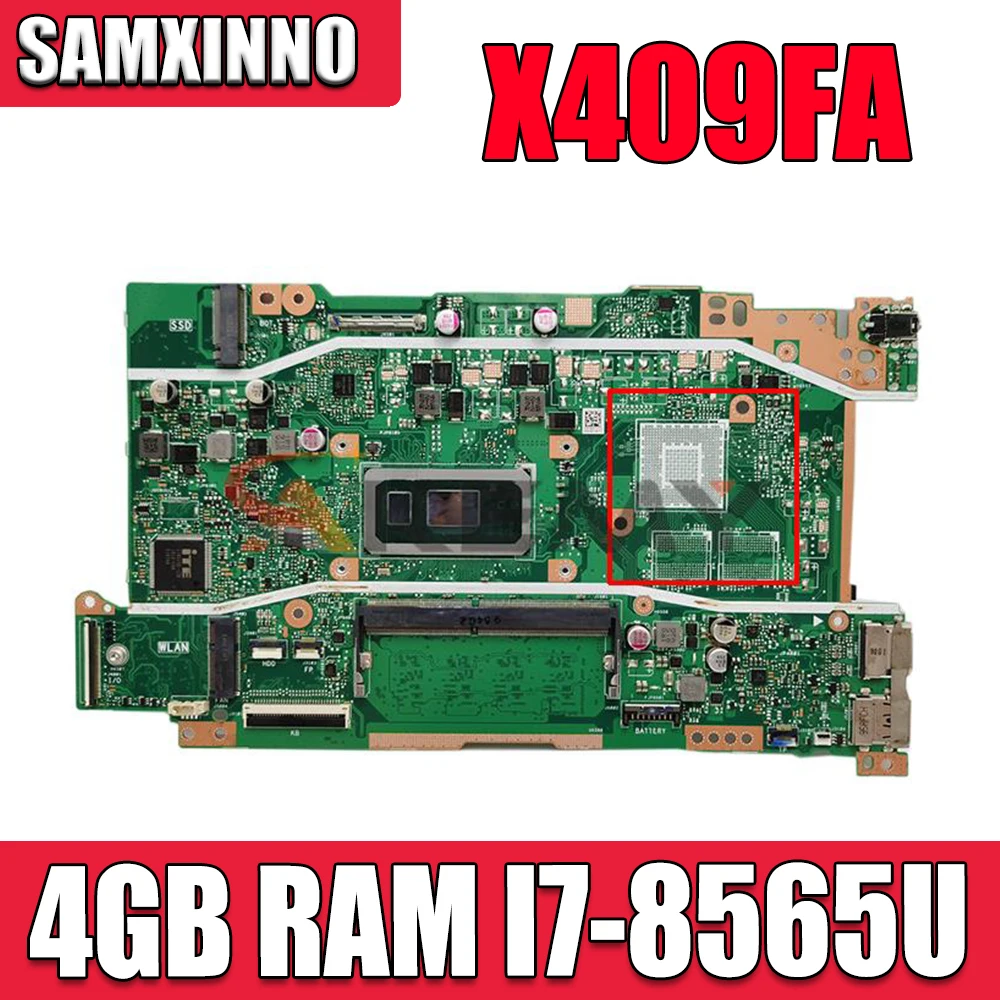 

Akemy X409FA Материнская плата asus vivobook X409 F409F A409F X409F X409FJ X409FB X409FA материнская плата для ноутбука с 4 Гб оперативной памяти
