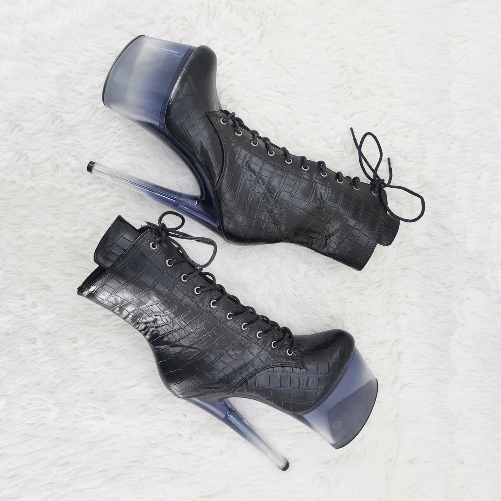 Leecabe  17CM/7inches Pole dancing shoes High Heel platform Pole Dance boot