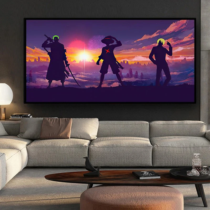 

Bandai Anime Canvas Painting One Piece Luffy Poster Print Mural Picture Wall Art Modern Living Room Home Decoration Cuadros