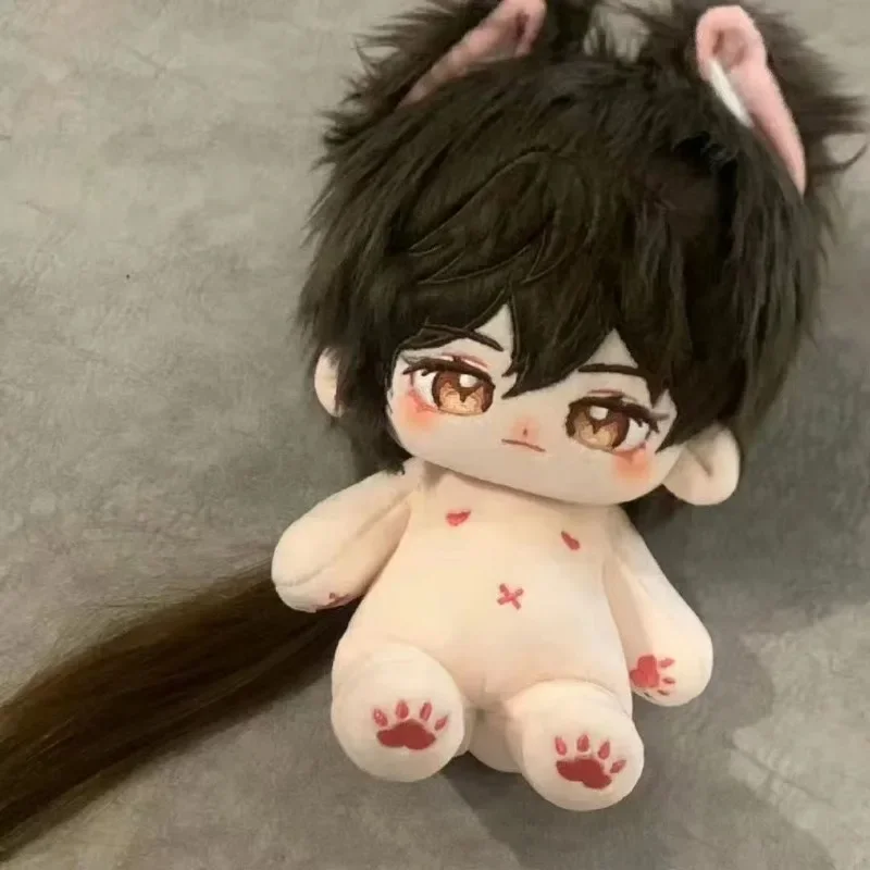 20 см Genshin Impact Zhongli Плюшевая Игрушка Аниме игра хлопковая кукла кавайная мягкая