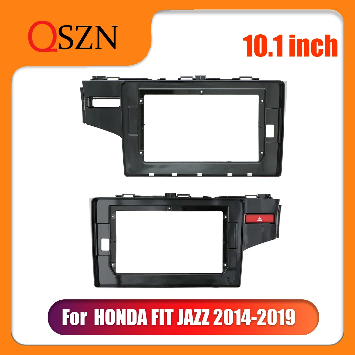 

QSZN 10.1 Inch Car Frame Fascia For HONDA FIT JAZZ 2014-2019 Left Right Bezel Panel Fitting Frame Dashboard Mount Kit 2 Din