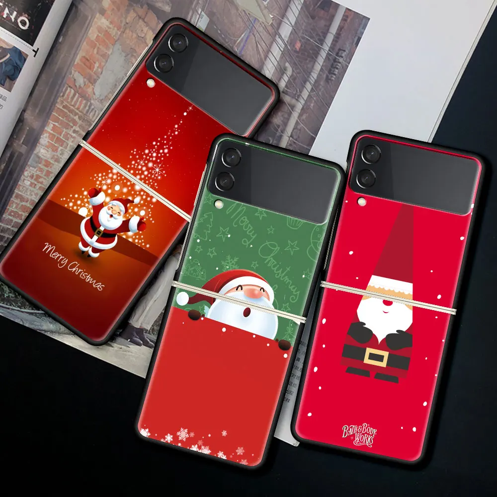 Чехол Funda для Samsung Galaxy Z флип-чехол телефона 3 дюймов роскошный чехол Flip3 из Черного