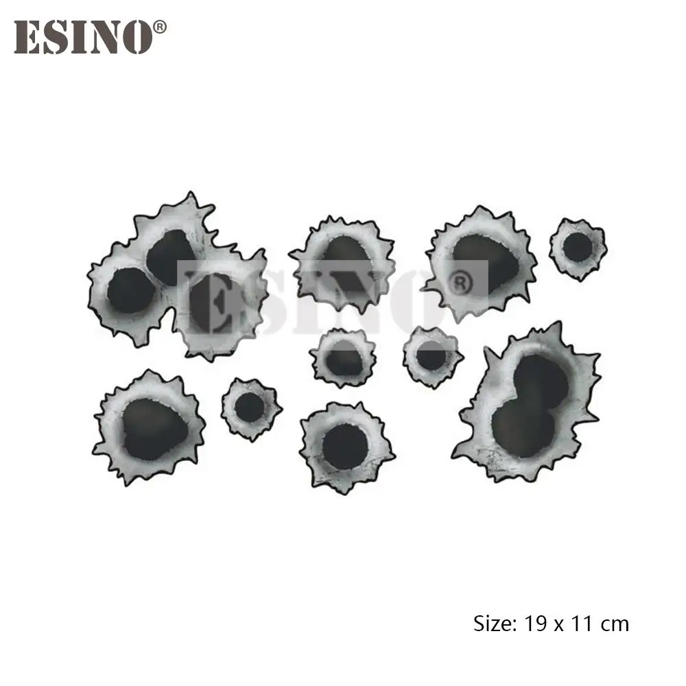 

Автомобильный Стайлинг, модная забавная декоративная имитация пистолета, отверстие для пули, ПВХ водонепроницаемая наклейка, автомобильная виниловая наклейка на весь корпус