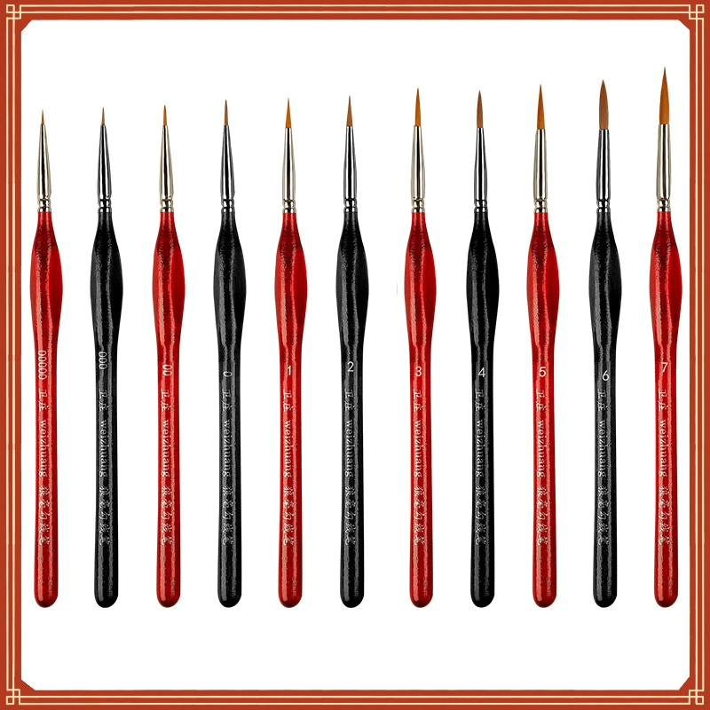 

Numbers Brushes Artistic Accessories Multipurpose Painting Supplies Sketch Pen Oil Painting Pens Red/Black Wooden