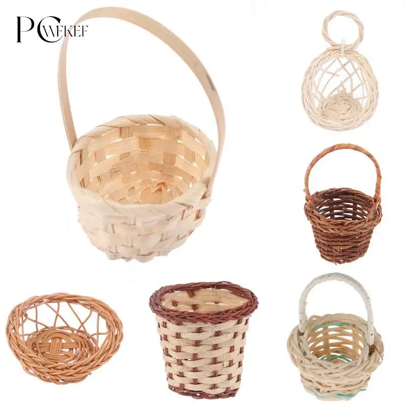 

1:12 Dollhouse Miniature Resin Mini Storage Basket Model Decor Accessories