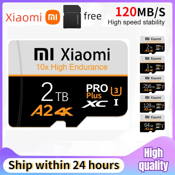 Водонепроницаемая SD-карта Xiaomi 1 ТБ с адаптером