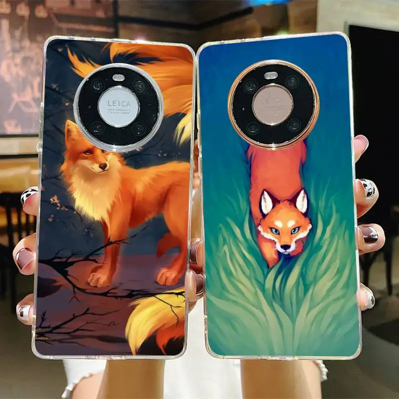 

RuiCaiCa Funny foxs Phone Case for Samsung S21 A10 for Redmi Note 7 9 for Huawei P30Pro Honor 8X 10i cover