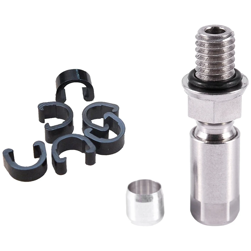 

10Pcs Mtb C-Clips Buckle Hose Brake Gear Cable & 1X Bicycle Brake Hose Fitting Hydraulic Disc Brake Hose Connector