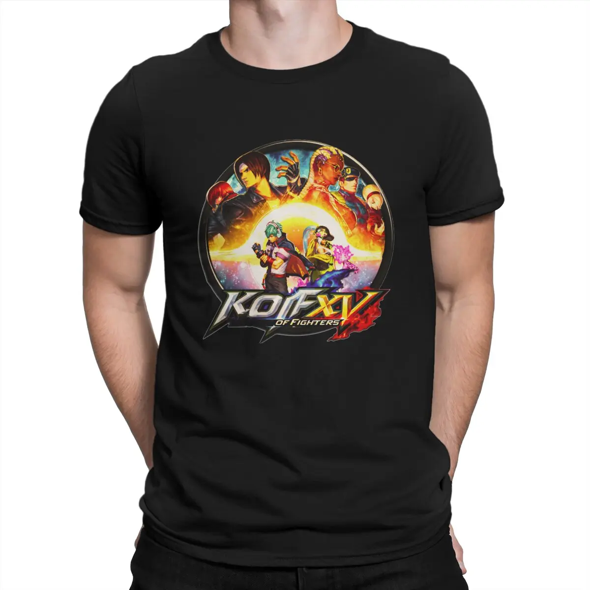 

Men Xv Essential T Shirt The King of Fighters Game Cotton Clothing Novelty Short Sleeve Round Collar Tee Shirt Summer T-Shirts