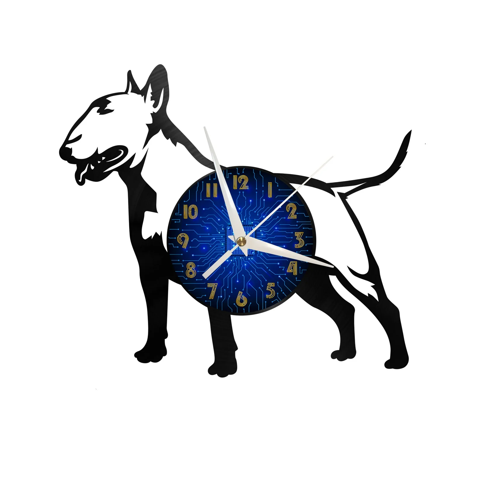 

Bull terrier dog Vinyl Record Wall Clock for Kitchen Wall Decor Wall Art