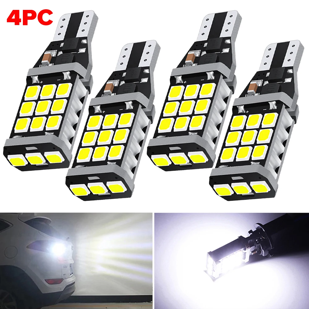 

Комплект светодиодных ламп W16W T15 T16 Canbus 920 921 912 Автомобильная Диодная лампа 2835SMD автомобильные фонари заднего хода стоп 6000K белый 12 В