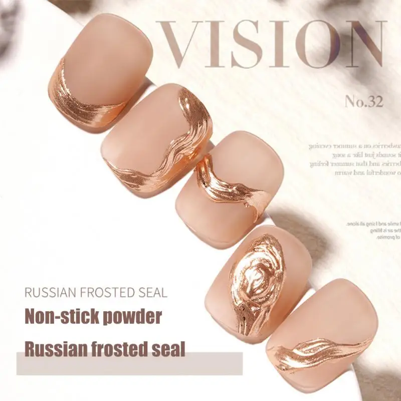 

1~5PCS Frosted Seal Nail Gel Not Stick Suede Manicure Nail Phototherapy Gel Nail Polish Russian-style Frosted Seal Layer UV Nail