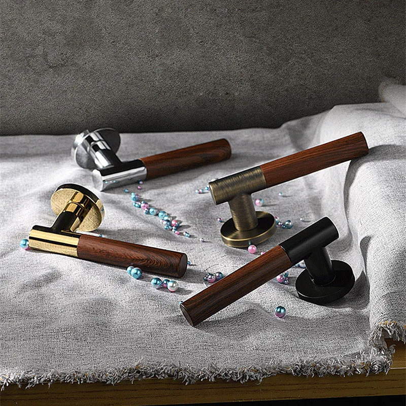 

Черный Внутренний дверной замок, 1 комплект, дверной замок для комнаты/спальни, дверной узор, замок для гостиной, античная деревянная ручка