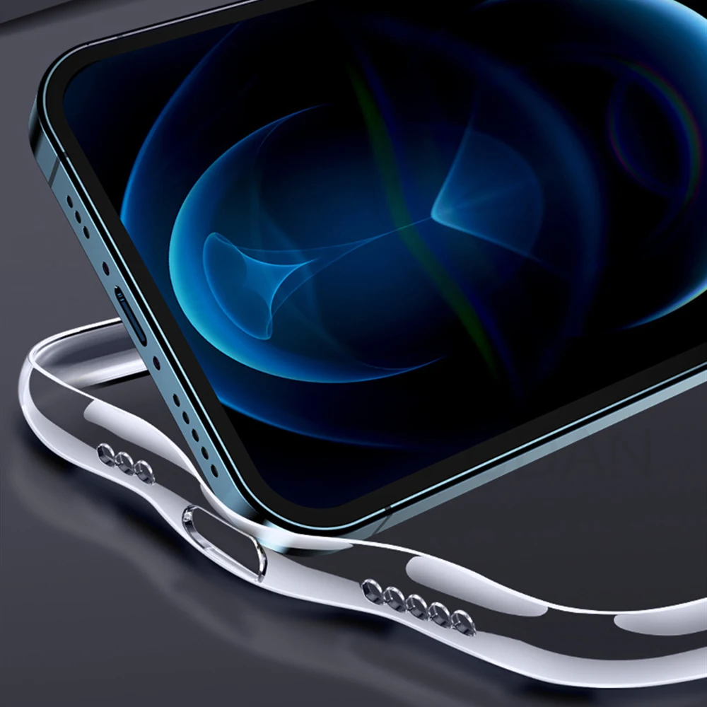 Прозрачный чехол для телефона iPhone 11 12 13 14 Pro Max мягкий силиконовый XR X XS mini 7 8 6 6s Plus SE - Фото №1
