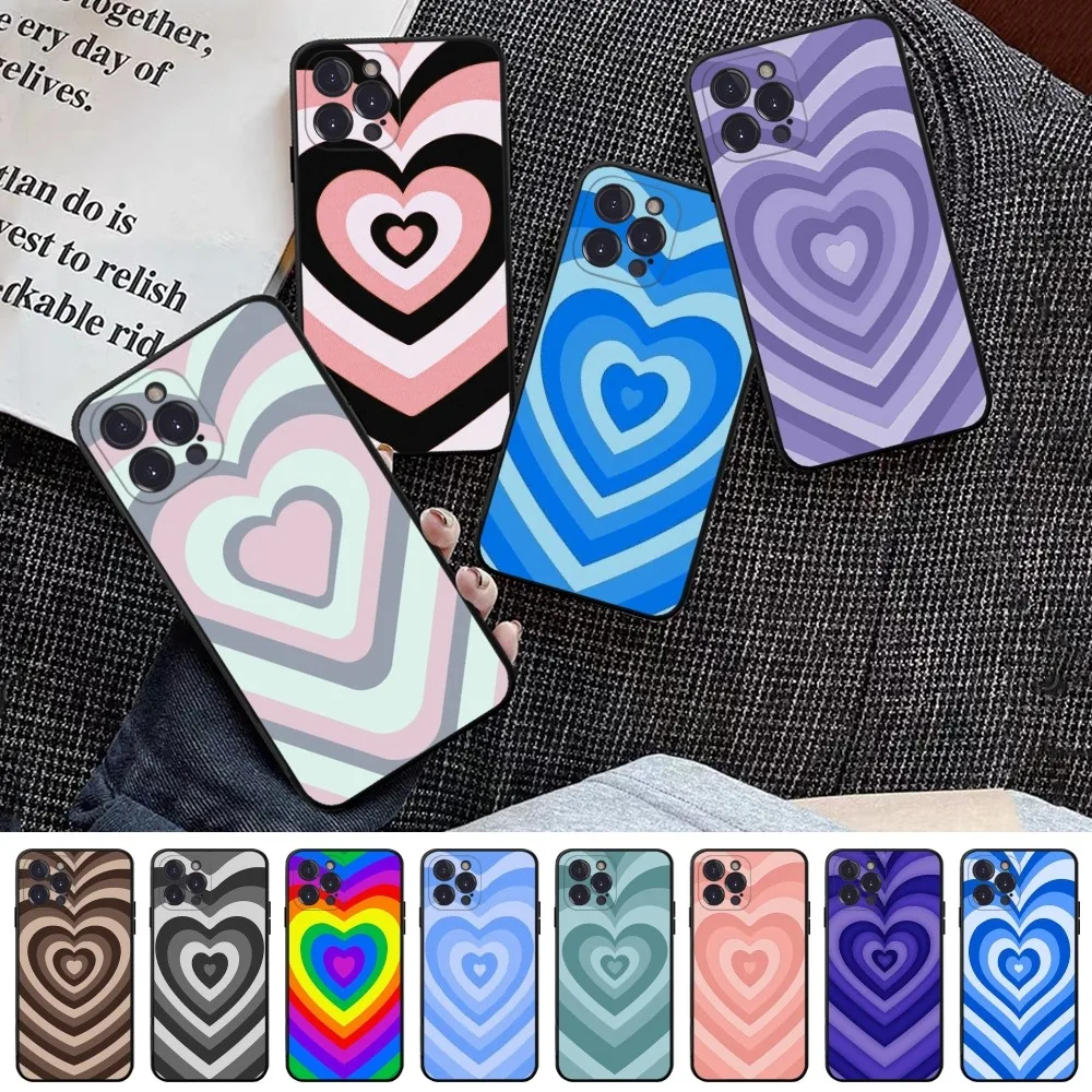 

Love Heart Phone Case For IPhone 8 7 6 6S Plus X SE 2020 XR XS 14 11 12 13 Mini Pro Max Mobile Case