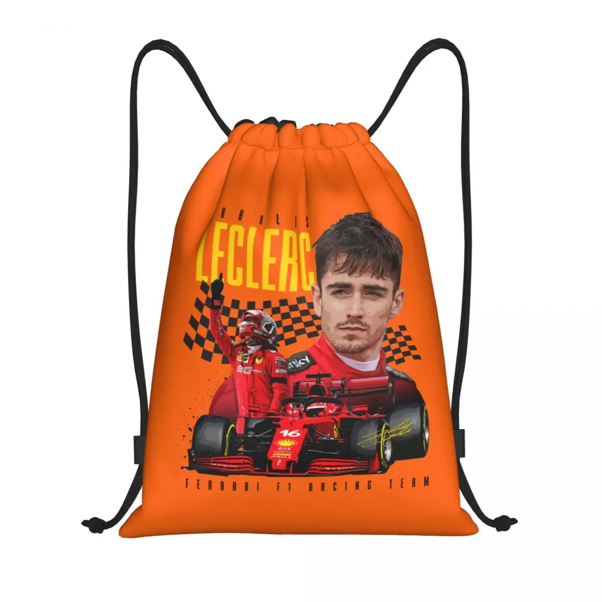 Пользовательские спортивные гоночные машины Charles Leclerc 16 сумки на шнурке для